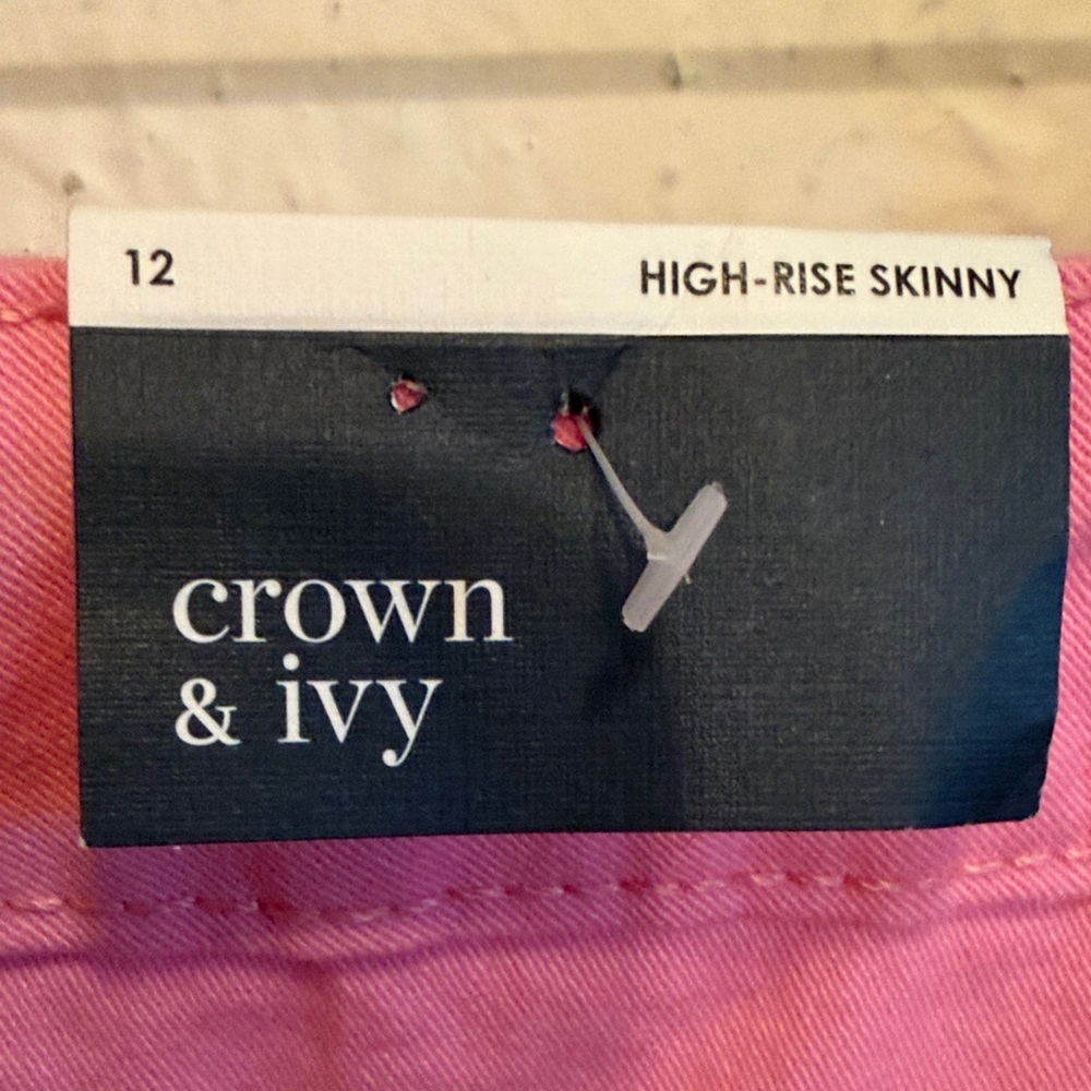 🌸🌸🌸BOGOHO 🌸🌸🌸Crown&Ivy Pink Skinny Jeans-12 - Picture 9 of 12